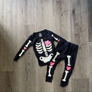 Glow in the dark skeleton pajama